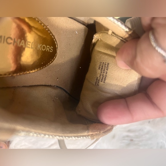 Michael Kors Gold and Tan Sneakers - Picture 5 of 5